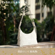 CHARLES&KEITH褶皺油蠟皮手提單肩腋下包女生日禮物CK2-40271360 Cream奶白色 M