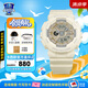 卡西歐（CASIO）手表女學(xué)生多功能baby-g運(yùn)動(dòng)防水3D精致表盤送女朋友日韓腕表禮物 BA-110XGA-7A2清新奶白+鬧鐘響時(shí)