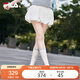 FILA斐樂(lè )花苞短裙女2025年夏季高腰A字蓬蓬芭蕾風(fēng)半身裙