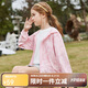 ASK JUNIOR女童外套2025夏薄款連帽兒童輕薄皮膚衣外套空調服 粉色 150