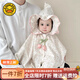 G.DUCKKIDS小黃鴨童裝嬰兒防風(fēng)斗篷春秋裝寶寶披風(fēng)披肩幼兒外出衣服連帽外套 粉色 均碼 （適合1-18個(gè)月）