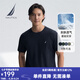 諾帝卡（NAUTICA）【單件直降】男裝25春夏新款純棉透氣舒適短袖T恤男 藏青4NV L