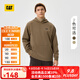 CAT卡特新品男士戶(hù)外休閑百搭寬松插肩袖連帽套頭衛衣輕戶(hù)外 棕褐色 S