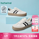 熱風(fēng)（Hotwind）德訓鞋男鞋2025年春季新款男士時(shí)尚復古休閑平底鞋拼色百搭板鞋男 88米黑（預售9.17發(fā)貨） 40 250mm