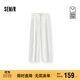 森馬（Semir）[商場(chǎng)同款]休閑褲女白色闊腿褲2025夏季半松緊腰長(cháng)褲101325127024
