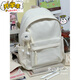 G.duck小黃鴨日系ins風(fēng)校園休閑純色書(shū)包女簡(jiǎn)約百搭輕便背包高中大學(xué)生 米白 加長(cháng)腿球球