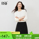 歐莎2025年秋季女新款復(fù)古白色蕾絲花邊長(zhǎng)袖T恤通勤打底衫上衣 白色 XL