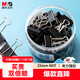 晨光(M&G)文具熱門(mén)商品4#25mm 48只/罐 黑色長(cháng)尾夾 中號金屬票據夾 Eplus系列辦公燕尾夾子 ABS916NE