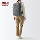 無(wú)印良品（MUJI） 寬口 雙肩包 背包 書(shū)包大容量電腦包 中灰色 NONE