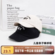 左西兒童防曬帽男童帽子秋裝2025新款棒球帽男孩運(yùn)動(dòng)秋季款鴨舌帽時(shí)尚 米白色 均碼（F）