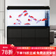 森森（SUNSUN）2025年新品森森魚缸客廳超白玻璃水族箱招財家用底濾免換水魚缸 鋼琴黑（升級底濾/超白玻璃/無極調光） 靠墻款長150*寬42*缸高72/柜高80cm