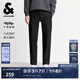 杰克·瓊斯（JACK&JONES）25年男裝秋冬褲子男直筒零壓褲加絨長褲商務(wù)休閑褲免燙易打理男褲 黑色037 四季款 32 175