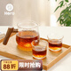 Hero 日式錘紋杯透明玻璃咖啡杯耐高溫茶杯防滑水杯手沖咖啡杯 錘紋壺+2只錘紋杯