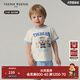 Teenie Weenie Kids小熊童裝25夏季新款男女寶寶印花短袖短褲套裝 藍色 110 cm
