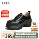 他她（TATA）英倫厚底小皮鞋女2025春CCJ03AM5 黑色 36