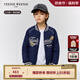 Teenie Weenie Kids小熊童裝25新款秋男女童菱形格絎夾克棒球棉服 藏青色 140 cm