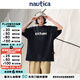 nautica white sail白帆×湯本弘通監(jiān)制 寬松中性鏡像logo設(shè)計全棉短袖T恤HYTW4226 藏青色4NV M