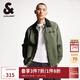 杰克·瓊斯（JACK&JONES）男裝春秋潮男百搭休閑日常翻領(lǐng)拼色上衣寬松夾克外套男224321009 E03 草綠 E03 草綠 L 180