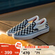 VANS范斯官方 Slip-On黑白棋盤(pán)格一腳蹬職業(yè)滑板鞋低幫 黑色  38