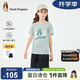暇步士（Hush Puppies）童裝兒童套裝夏季女童速干戶外短袖T恤男童運(yùn)動(dòng)短褲 青黛綠 150