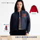 TOMMY HILFIGER【膠囊系列】25秋冬男女防潑水蛇年雙面穿棒球棉服夾克外套 紅色/藏青色XMP M （推薦：115-125斤）
