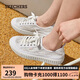 斯凱奇（SKECHERS）女鞋厚底增高帆布鞋透氣一腳蹬時尚簡約百搭休閑鞋114391