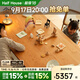 小半餐桌實(shí)木加厚現代日式家具家用小戶(hù)型長(cháng)桌櫻桃木客廳工作臺大板桌 櫻桃木餐桌1.8m+格林椅*4