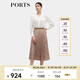 PORTS寶姿秋冬新款女裝優(yōu)雅印花中長裙半身裙ALD9S004QPP019 BLACK M (6)