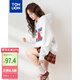 唐獅（TonLion）2024情侶衛(wèi)衣連帽衫上衣可愛(ài)情侶裝 加絨款/女款/本白 L