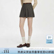 范思藍(lán)恩學(xué)院風(fēng)氣質(zhì)毛呢顯瘦高腰百褶裙2024冬季新款半身裙14480 咖色 M