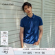 Calvin KleinJeans夏季男士商務休閑ck鑲邊翻領年輕多色短袖T恤POLO衫J319183 C5G-海軍藍 L （建議150-170斤）