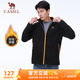 駱駝（CAMEL）立領(lǐng)抓絨衣男休閑運(yùn)動(dòng)加厚保暖外套 Y13CY0L5018 幻影黑 L