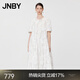 JNBY/江南布衣春夏連衣裙中式苗族蝴蝶印花褶皺設(shè)計圓領(lǐng)短袖5O5G10090 199/白底多彩花型 XS