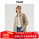 ELAND衣戀襯衫女純棉經(jīng)典格紋寬松舒適薄款上衣2025秋季新款 卡其色(35)Beige M 165