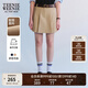 Teenie Weenie小熊女裝簡約夏季休閑褲裙褲百褶學院風時髦褲子女 卡其色 S (160)