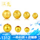 漢秀 黃金轉(zhuǎn)運珠 六字真言3D硬足金手鏈串珠男女 光面金珠子散珠 六字真言珠約14mm(金約1.4克)