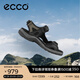 愛步（ECCO）涼鞋女 透氣魔術(shù)貼防滑耐磨沙灘鞋 越野069563 黑色/灰色06956350034 37
