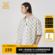 卡賓（CABBEEN）【棋盤(pán)格】商場(chǎng)同款牛仔短袖襯衫男2024夏季新款寬松潮牌襯衣 米白色12 L /175/50