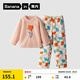 蕉內(nèi)絨絨320H兒童睡衣男女童加絨秋冬季長(zhǎng)袖長(zhǎng)褲寶寶大童保暖家居套裝 珺粉 160