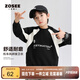 左西男童衛(wèi)衣兒童春秋裝2025新款長(zhǎng)袖中大童男孩套頭上衣 黑色 150