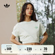 adidas經(jīng)典簡約純棉運(yùn)動(dòng)上衣圓領(lǐng)短袖T恤女裝夏季阿迪達(dá)斯三葉草 亞麻綠 M