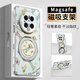 FEIIE【磁吸支架·帶掛鏈】適用華為Mate70Pro手機(jī)殼mate60創(chuàng)意蝴蝶結(jié)格子貓咪外殼MATE50卡通可愛+輕奢 高端皮紋款【蝴蝶結(jié)格子貓咪藍(lán)】360°旋轉(zhuǎn)磁吸支架 華為Mate70Pro