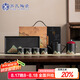 蘇氏陶瓷（SUSHI CERAMICS）手繪彩畫整套茶具配干泡盤直筒壺茶葉罐7件功夫茶杯子禮盒伴手禮