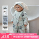OAK FAMILY白鵝絨新生嬰兒羽絨服冬季連體衣外出保暖寶寶羽絨爬服新生兒衣服 絨球兔【兔子帽】 90cm