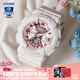 卡西歐（CASIO） 女手表GSHOCK/BABY-G獨角獸淡粉中性潮流時尚防水運動學(xué)生電子表 BA-130-7A1PR白金色