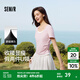 森馬（Semir）短袖t恤女短款緊身假兩件上衣2025夏裝新款收腰顯瘦U領(lǐng)撞色套頭衫 橡皮粉61216 M