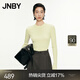JNBY/江南布衣秋冬美麗諾羊毛針織衫女圓領(lǐng)撞色拼接毛衣5O0312880 750/黃色系多彩混雜色 M