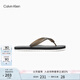 Calvin KleinJeans【七夕禮物】25夏男ck字母沙灘泳池人字拖涼拖鞋YM01265 0GM-太空黑 40