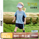 ASK JUNIOR男童兒童運(yùn)動(dòng)套裝2025夏季吸濕速干嬰幼短袖短褲 藍(lán)色  120 