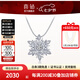 喜鉆雪花鉑金鉆石吊墜女輕奢群鑲鉆石項(xiàng)鏈鎖骨鏈結(jié)婚求婚生日禮物 鉑金共19分